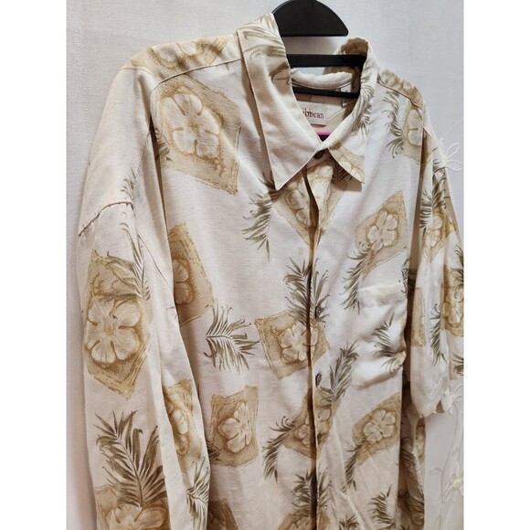 CARIBBEAN MENS XL MENS BUTTON UP SHIRT FLORAL VINTAGE Y2K TROPICAL VACATION SOFT - Picture 2 of 16